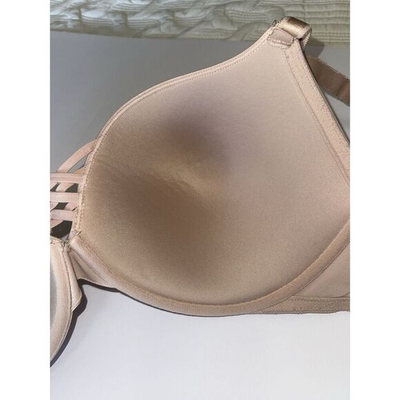 Torrid Curve Underwire Bra 44DDD Nude Beige Plunge Push-Up Convertible Strap - Picture 12 of 16